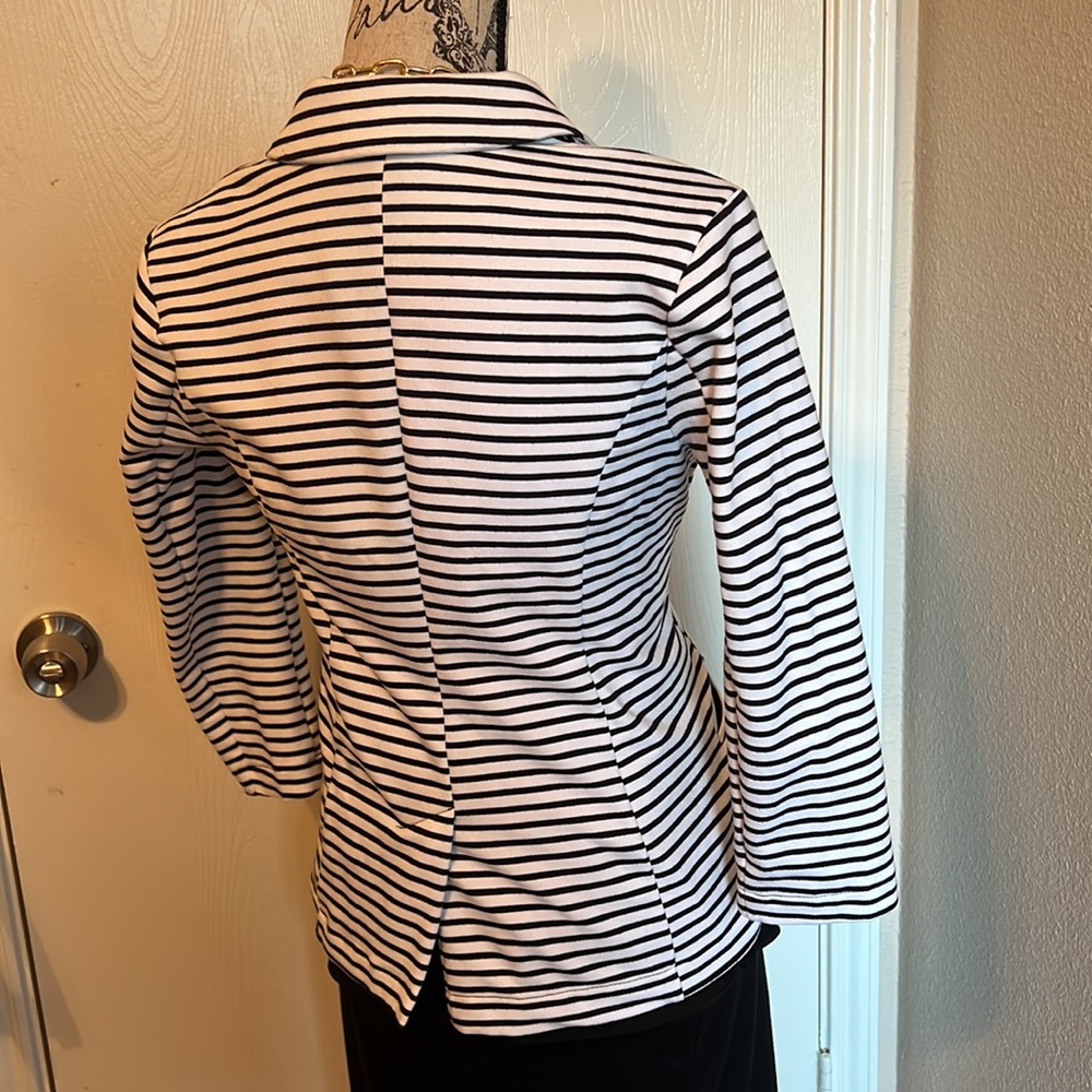 Metaphor Black and White Striped Blazer Size Small - Picture 6 of 9